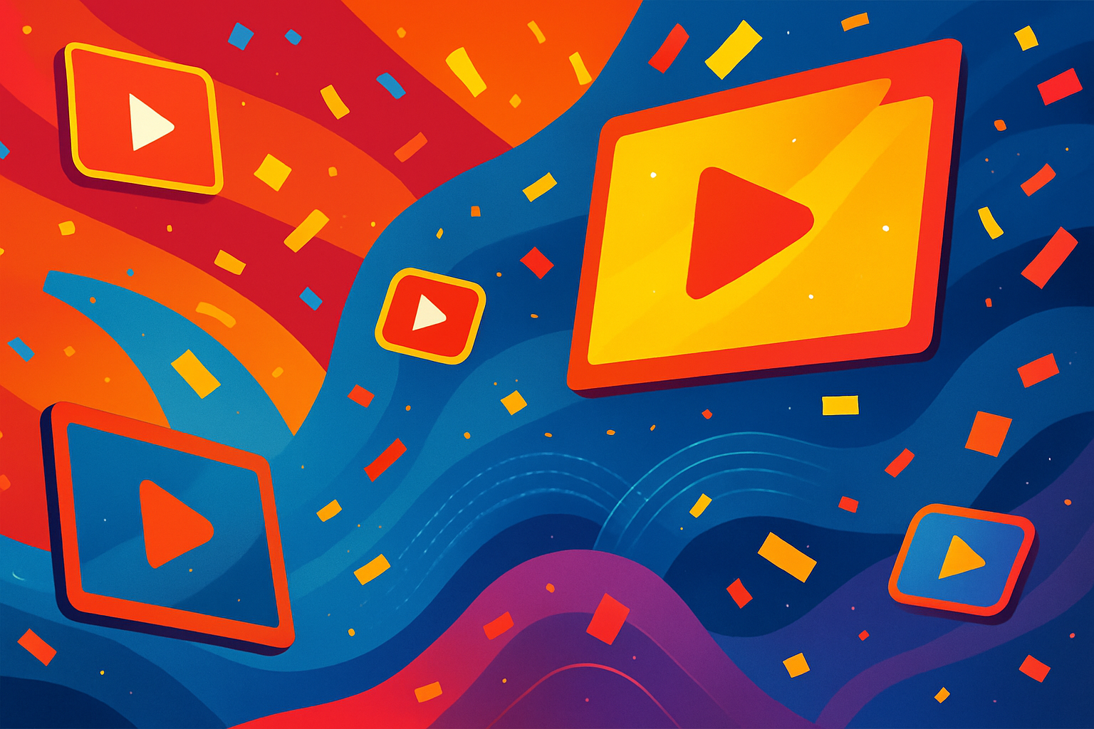 Abstract graphic representing viral internet videos